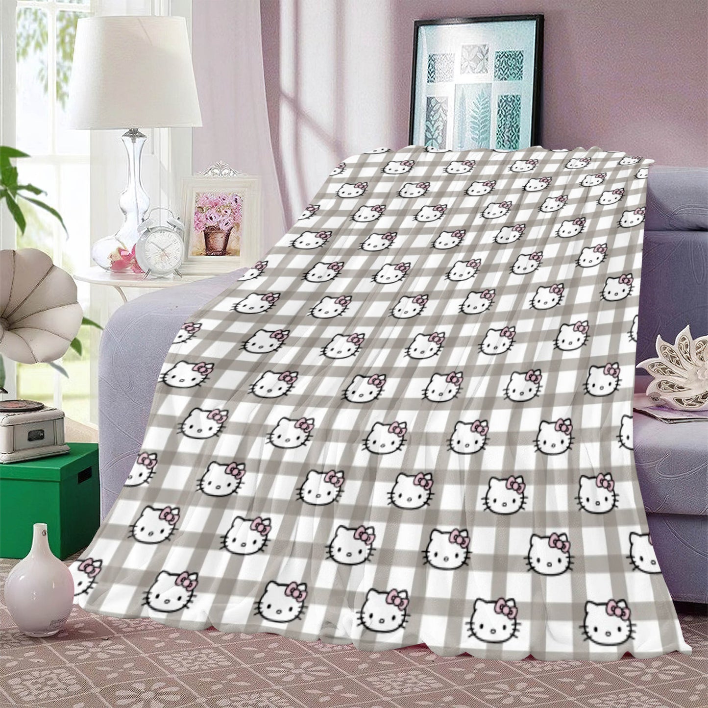 Gray Square HK Blanket